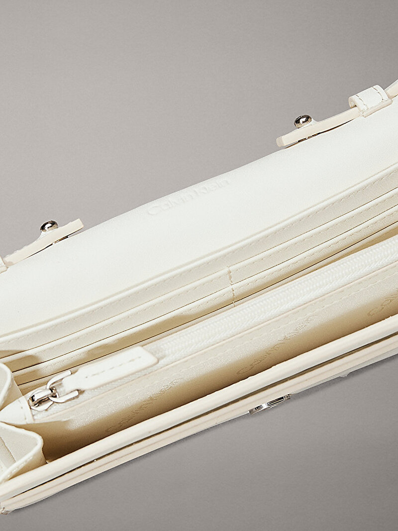 Calvin Klein Beyaz Renkli Kadın CK Woven Convertible Çapraz Çanta