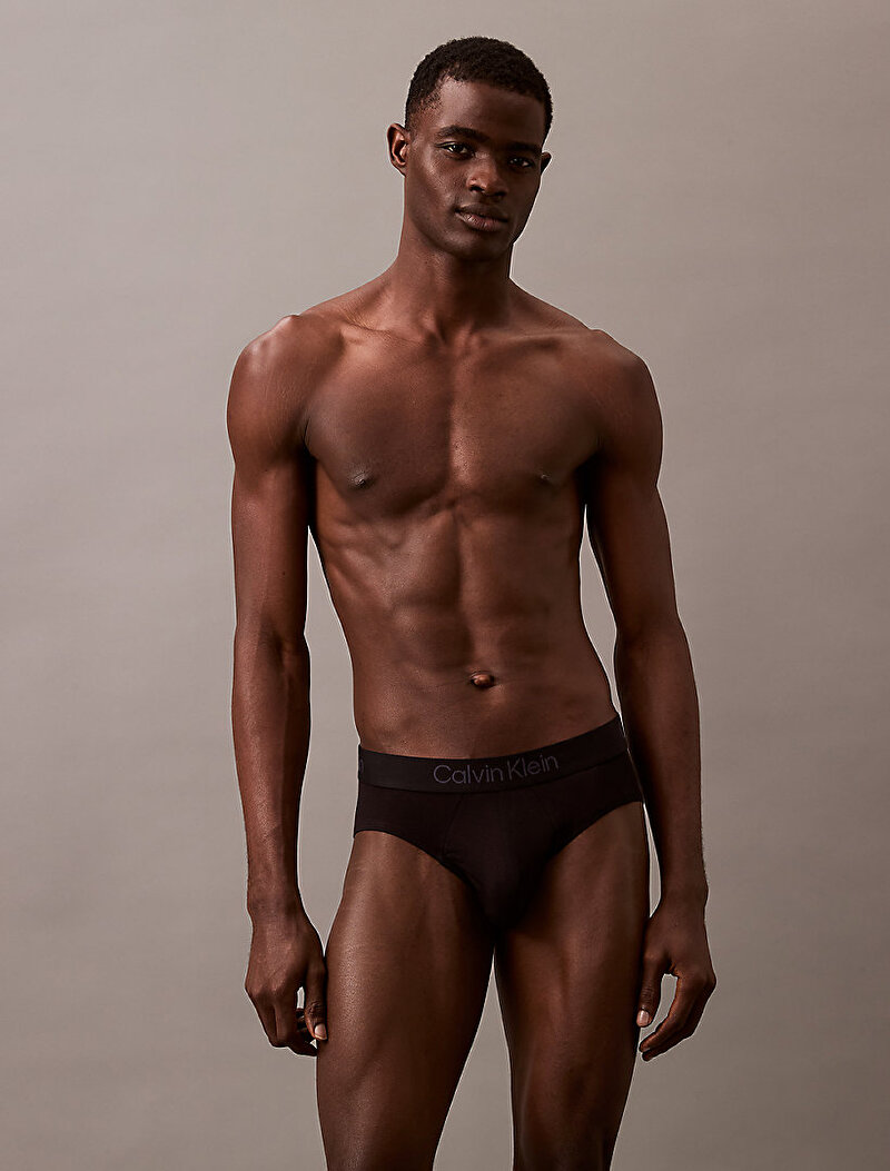 Calvin Klein Siyah Renkli Erkek Hip Brief 3'lü Paket Slip Külot Seti