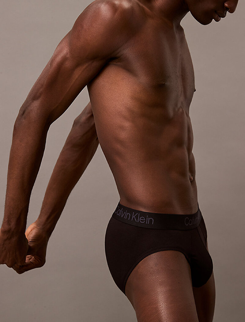 Calvin Klein Siyah Renkli Erkek Hip Brief 3'lü Paket Slip Külot Seti