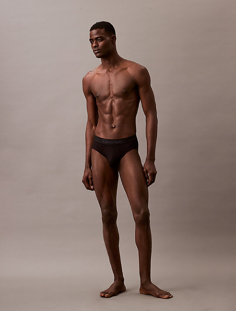 Calvin Klein Siyah Renkli Erkek Hip Brief 3'lü Paket Slip Külot Seti