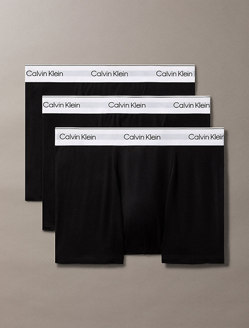 Calvin Klein Siyah Renkli Erkek 3'lü Paket Relaxed Fit Trunk Boxer Seti