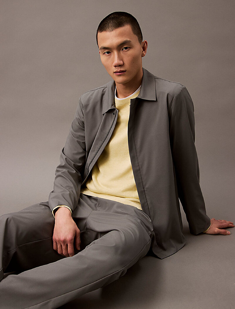 Calvin Klein Sarı Renkli Erkek Linen Kazak