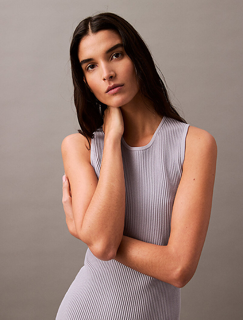 Calvin Klein Mor Renkli Kadın Sculpt Mini Elbise