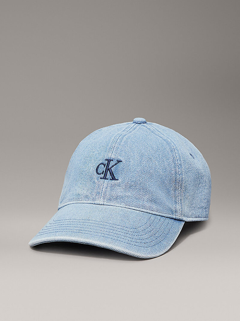 Calvin Klein Mavi Renkli Kadın Embroidered Monogram Şapka