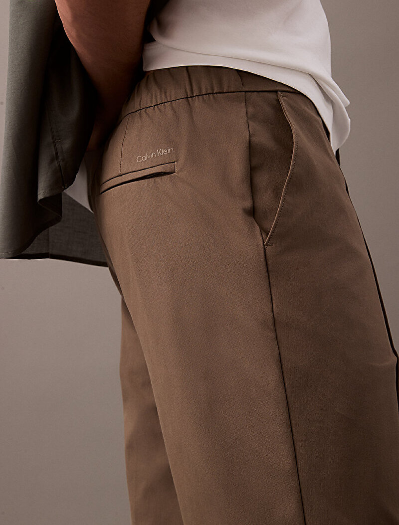 Calvin Klein Kahverengi Renkli Erkek Tech Stretch Cotton Pantolon
