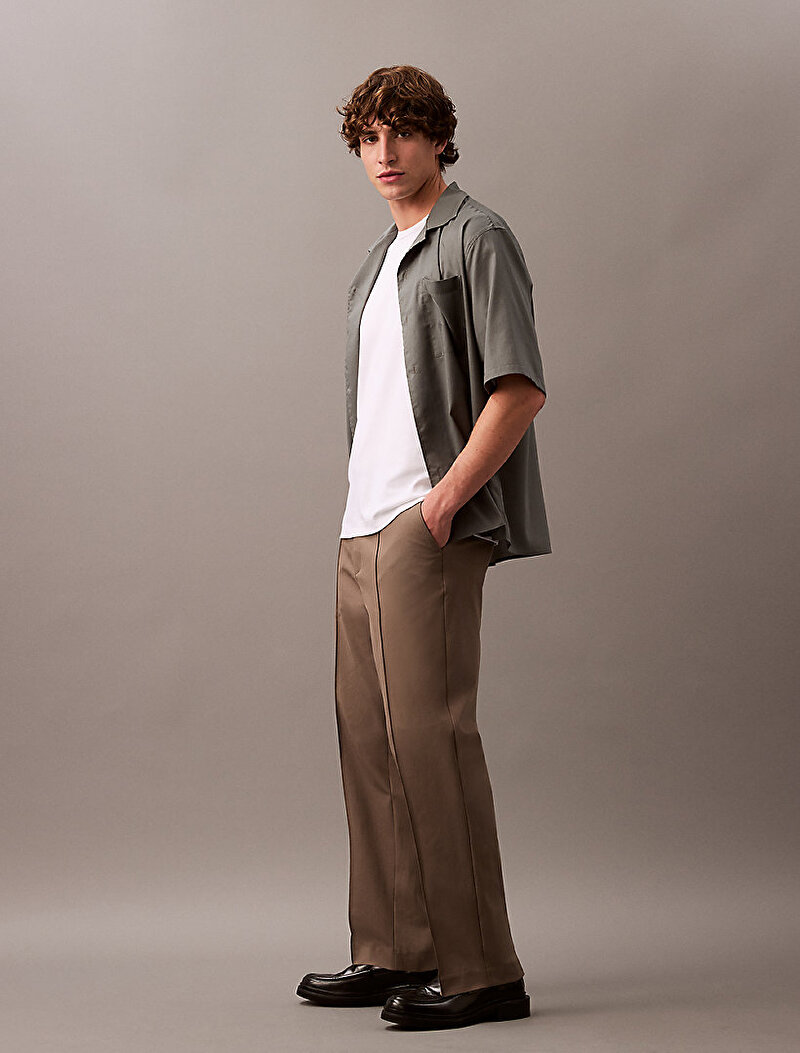 Calvin Klein Kahverengi Renkli Erkek Tech Stretch Cotton Pantolon