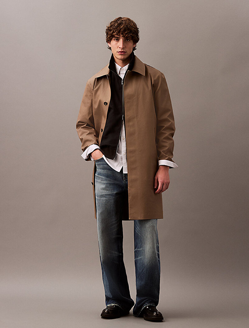 Calvin Klein Lacivert Renkli Erkek Wool Tracking Ceket