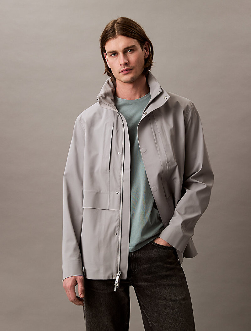 Calvin Klein Gri Renkli Erkek Nylon Tech Duffel Ceket