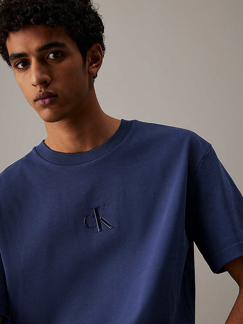 Calvin Klein Mavi Renkli Erkek Liquid CK T-shirt