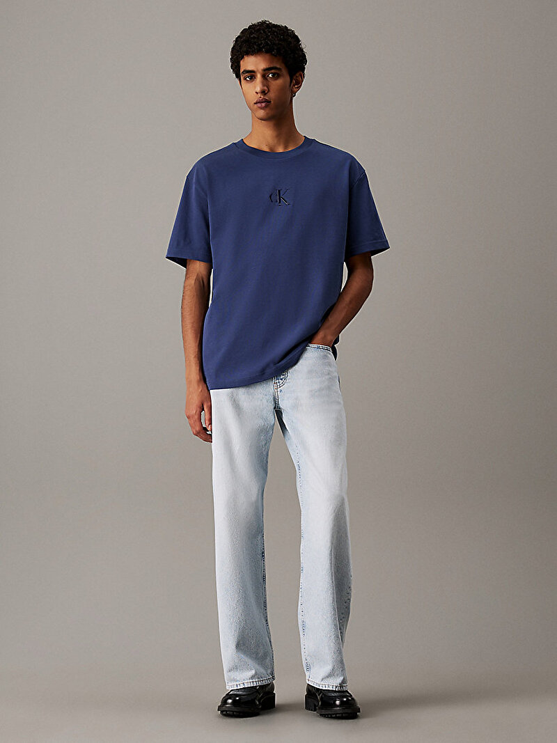 Calvin Klein Mavi Renkli Erkek Liquid CK T-shirt