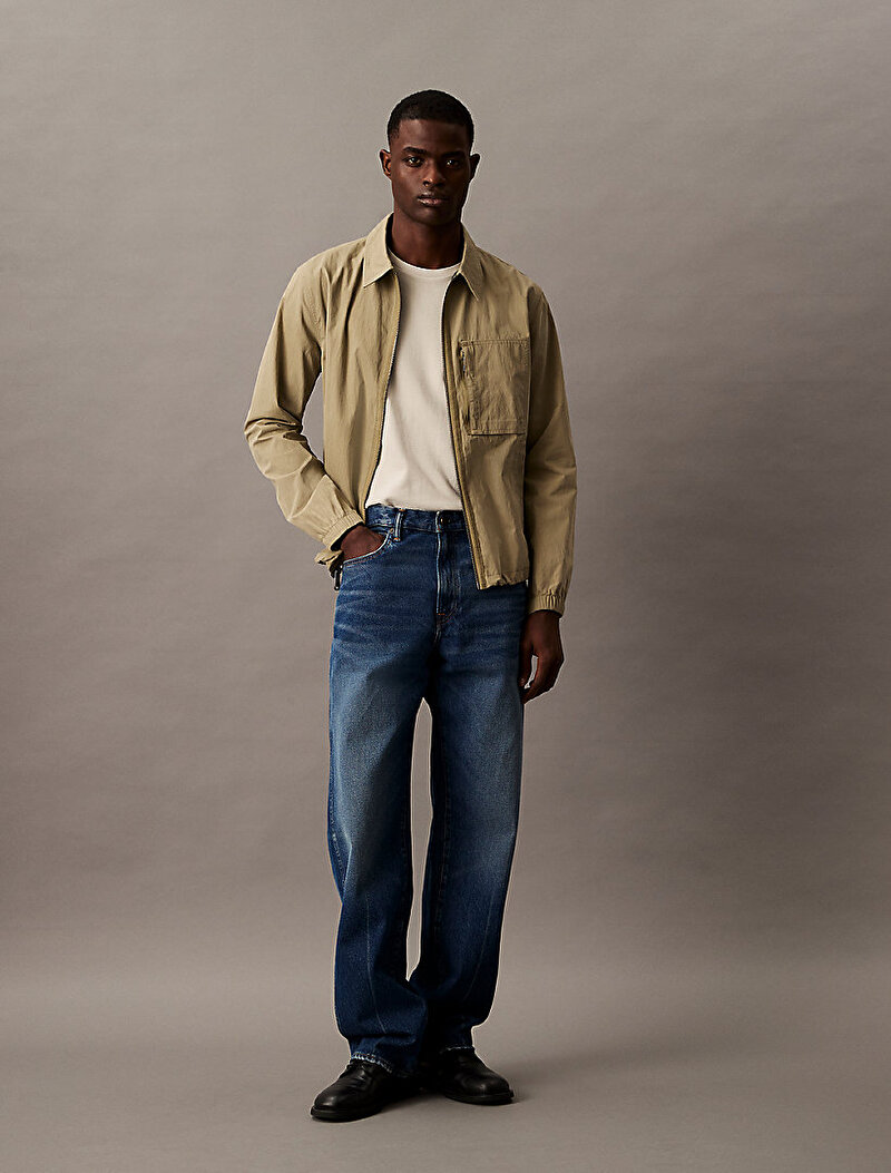 Calvin Klein Bej Renkli Erkek Cotton Ceket