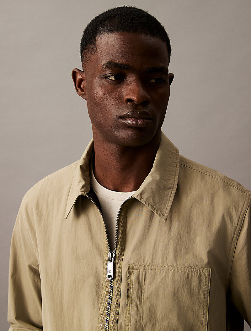 Calvin Klein Bej Renkli Erkek Cotton Ceket