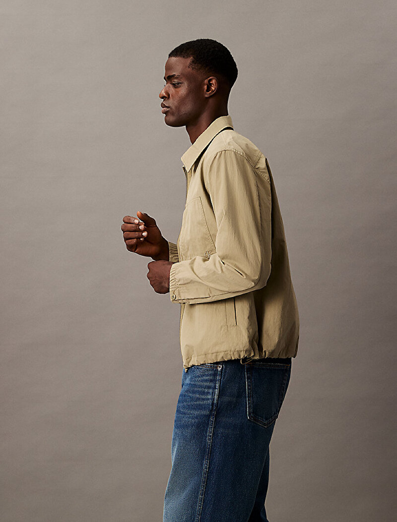 Calvin Klein Bej Renkli Erkek Cotton Ceket