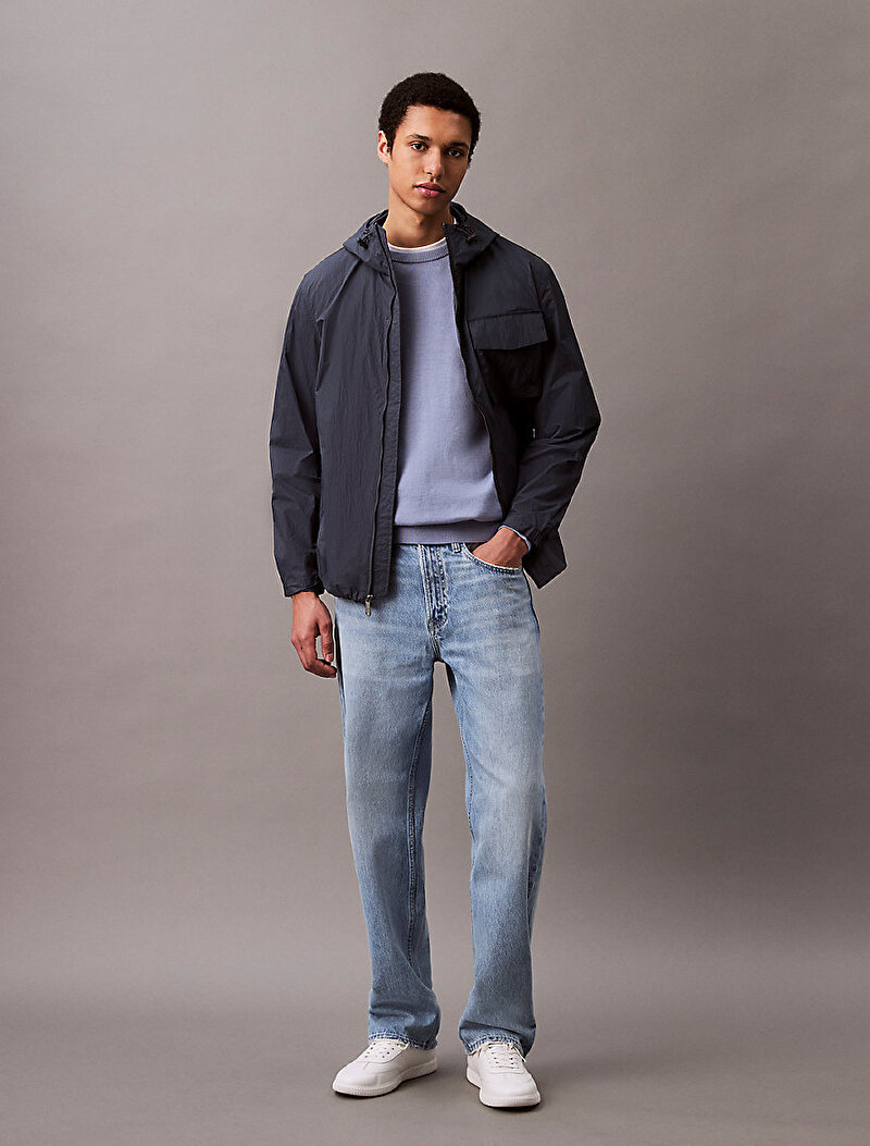 Calvin Klein Lacivert Renkli Erkek Air Weight Hooded Ceket