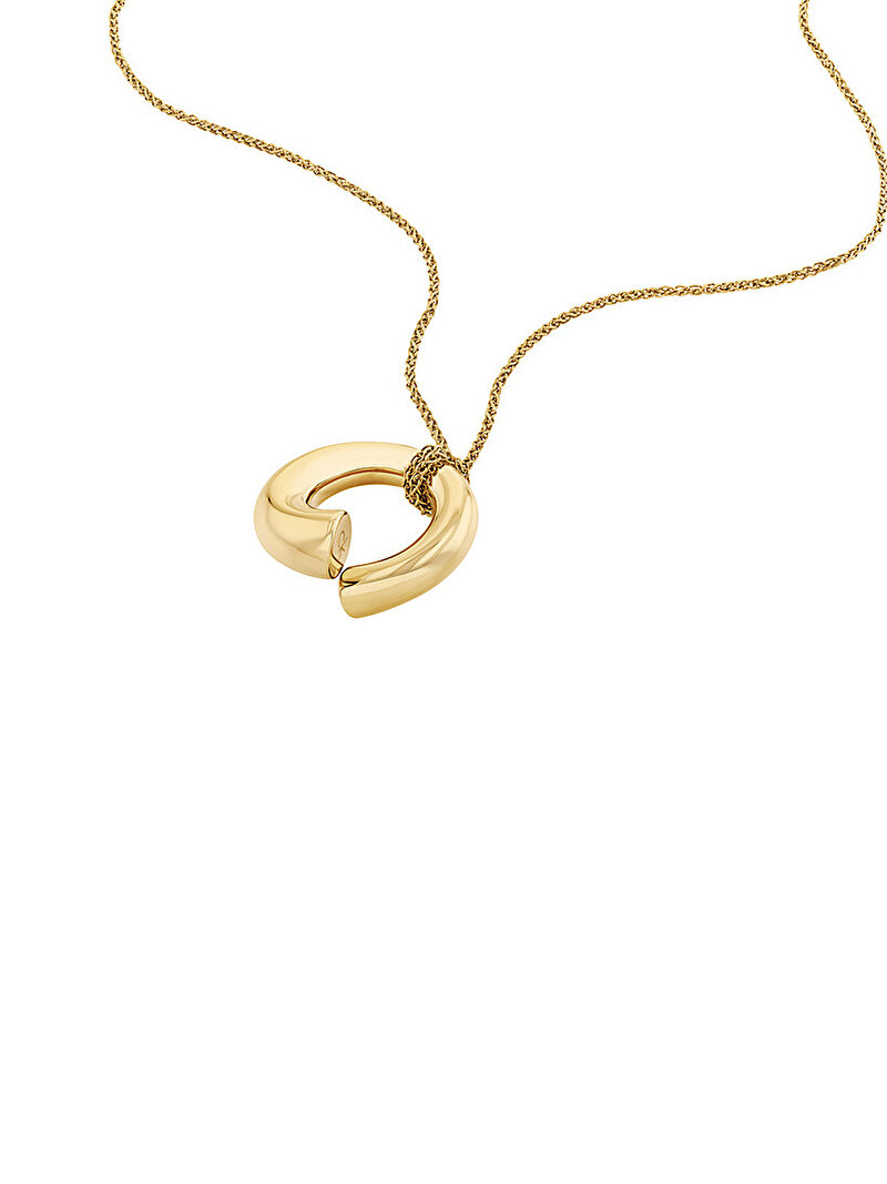 Calvin Klein Gold Renkli Kadın CK Spiral Kolye