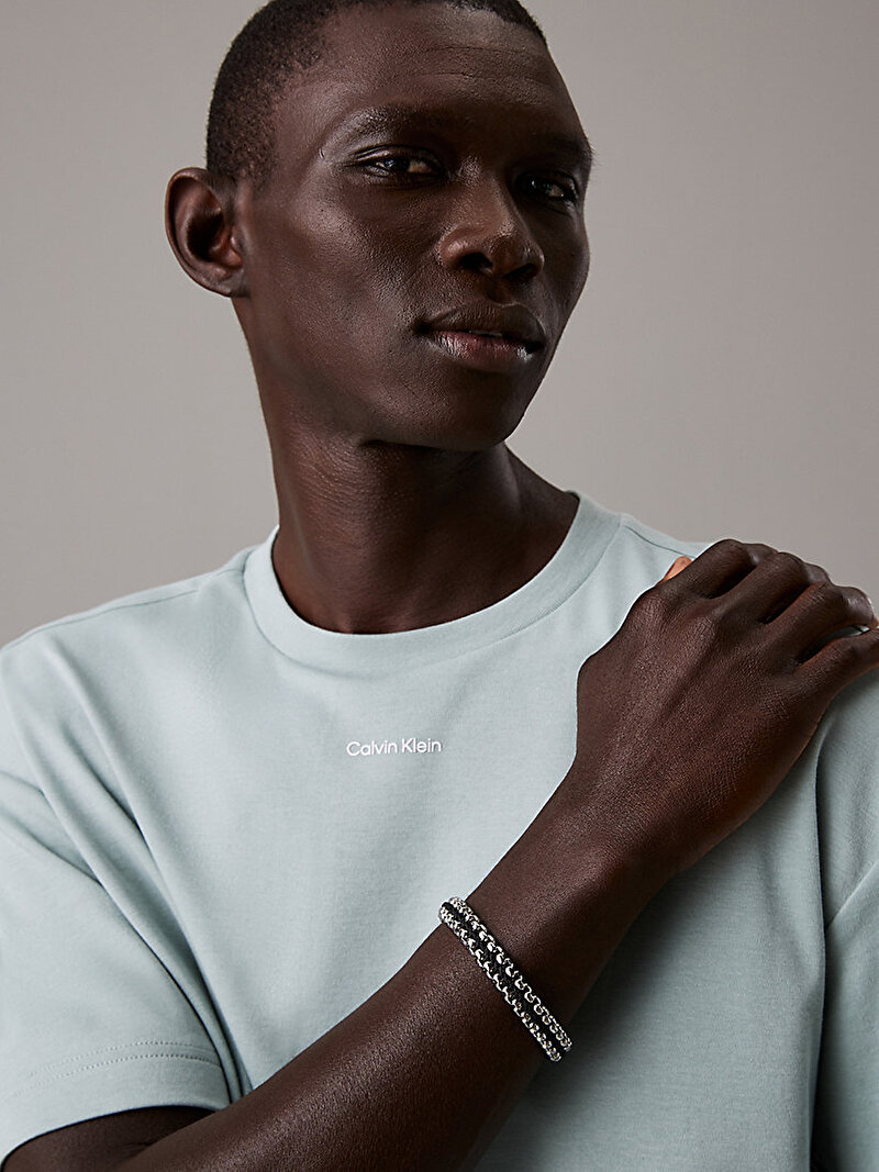 Calvin Klein Siyah Renkli Erkek CK Fused Bileklik