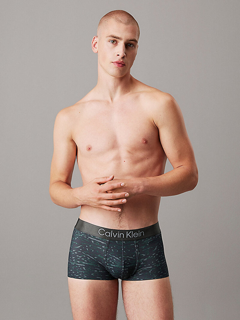 Calvin Klein Gri Renkli Erkek Low Rise Trunk Boxer