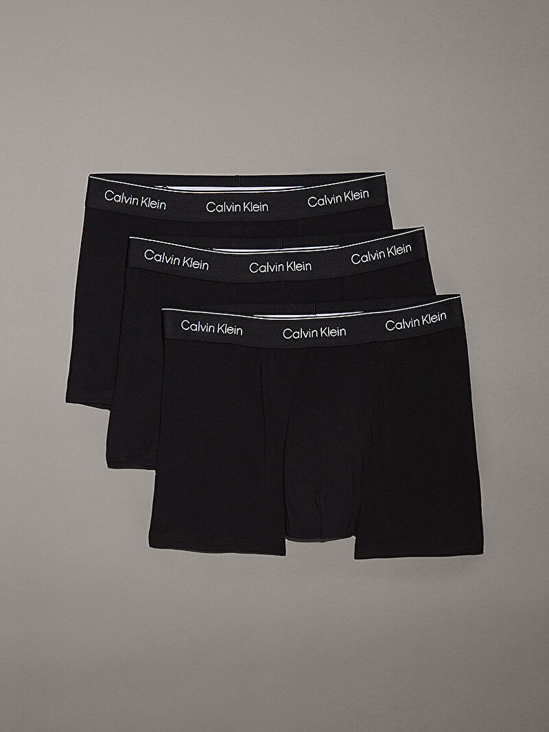Calvin Klein Siyah Renkli Erkek 3'lü Paket Relaxed Fit Trunk Boxer Seti