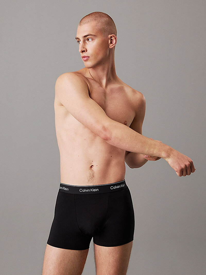 Calvin Klein Siyah Renkli Erkek 3'lü Paket Relaxed Fit Trunk Boxer Seti