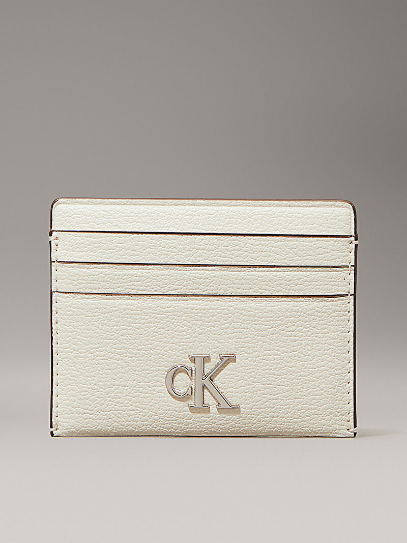 Calvin Klein Beyaz Renkli Kadın Minimal Monogram Kartlık