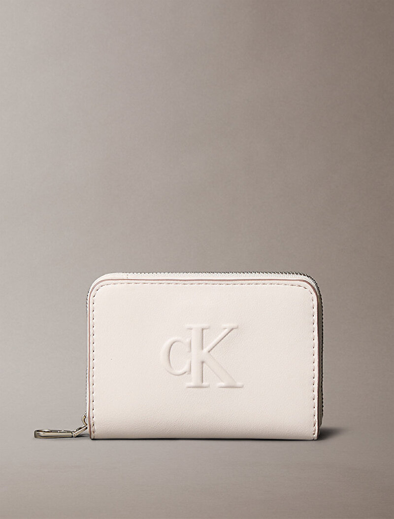 Calvin Klein Ekru Renkli Kadın Sculpted Medium Cüzdan