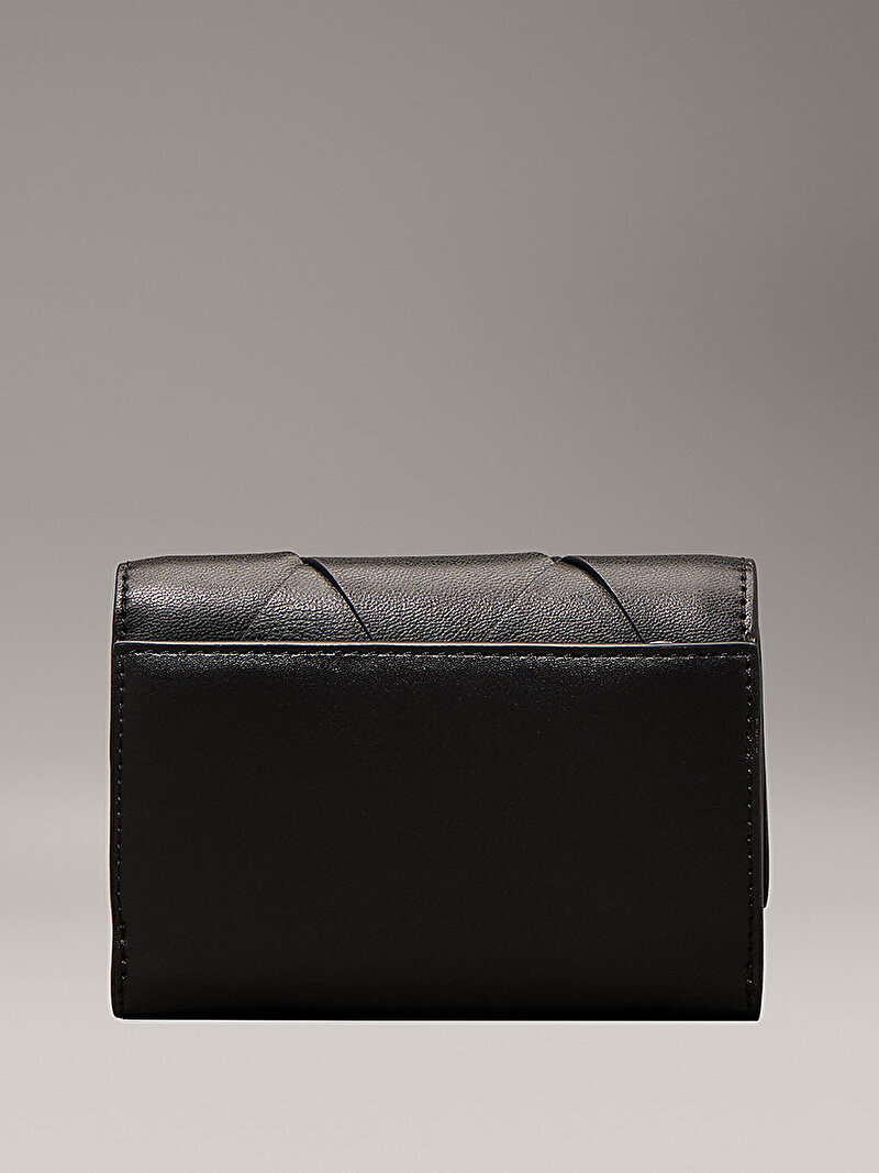 Calvin Klein Siyah Renkli Kadın CK Woven Small Trifold Cüzdan