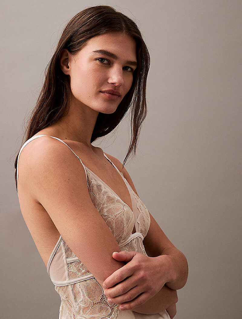 Calvin Klein Beyaz Renkli Kadın Gecelik