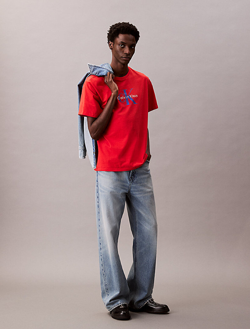 Calvin Klein Kırmızı Renkli Erkek Hero Monologo T-shirt