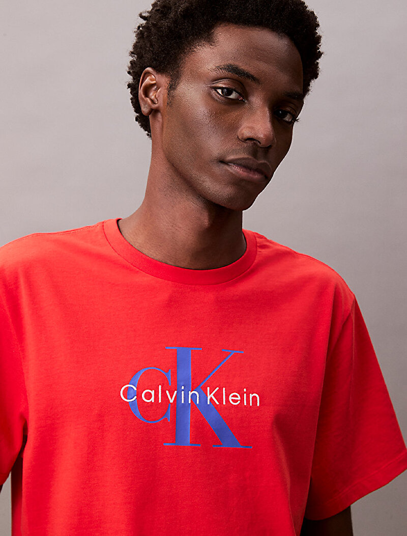 Calvin Klein Kırmızı Renkli Erkek Hero Monologo T-shirt
