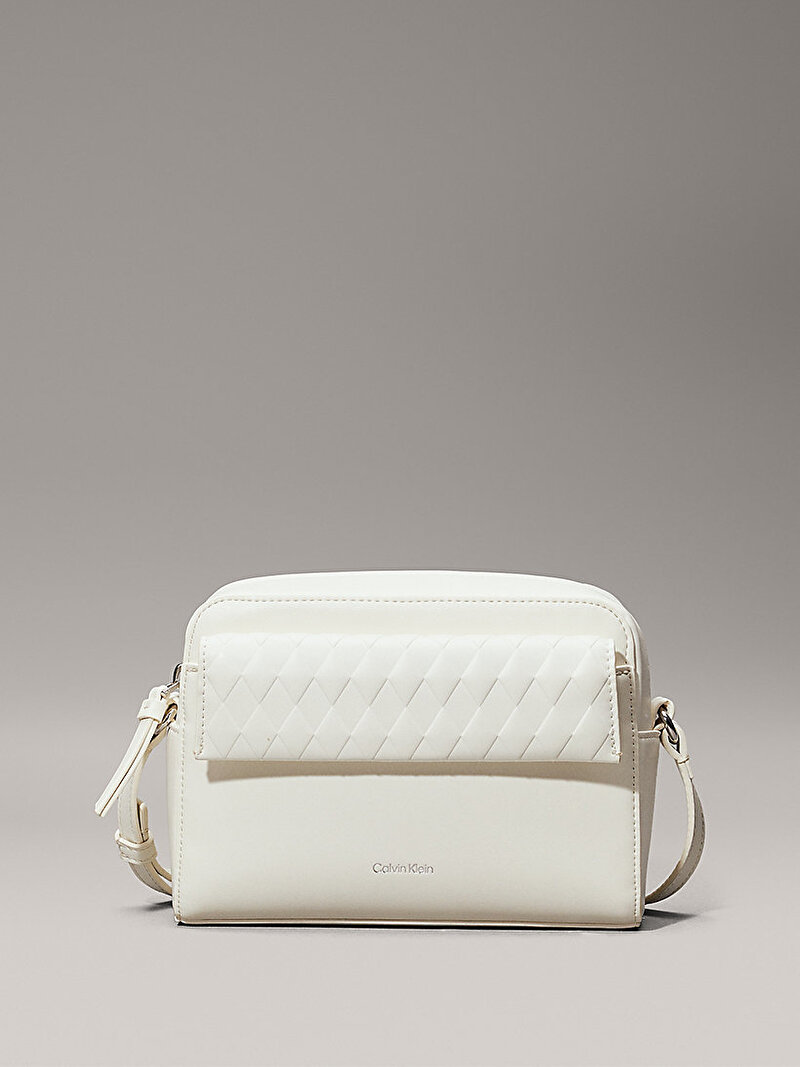 Calvin Klein Beyaz Renkli Kadın Mini Quilt Camera Çanta