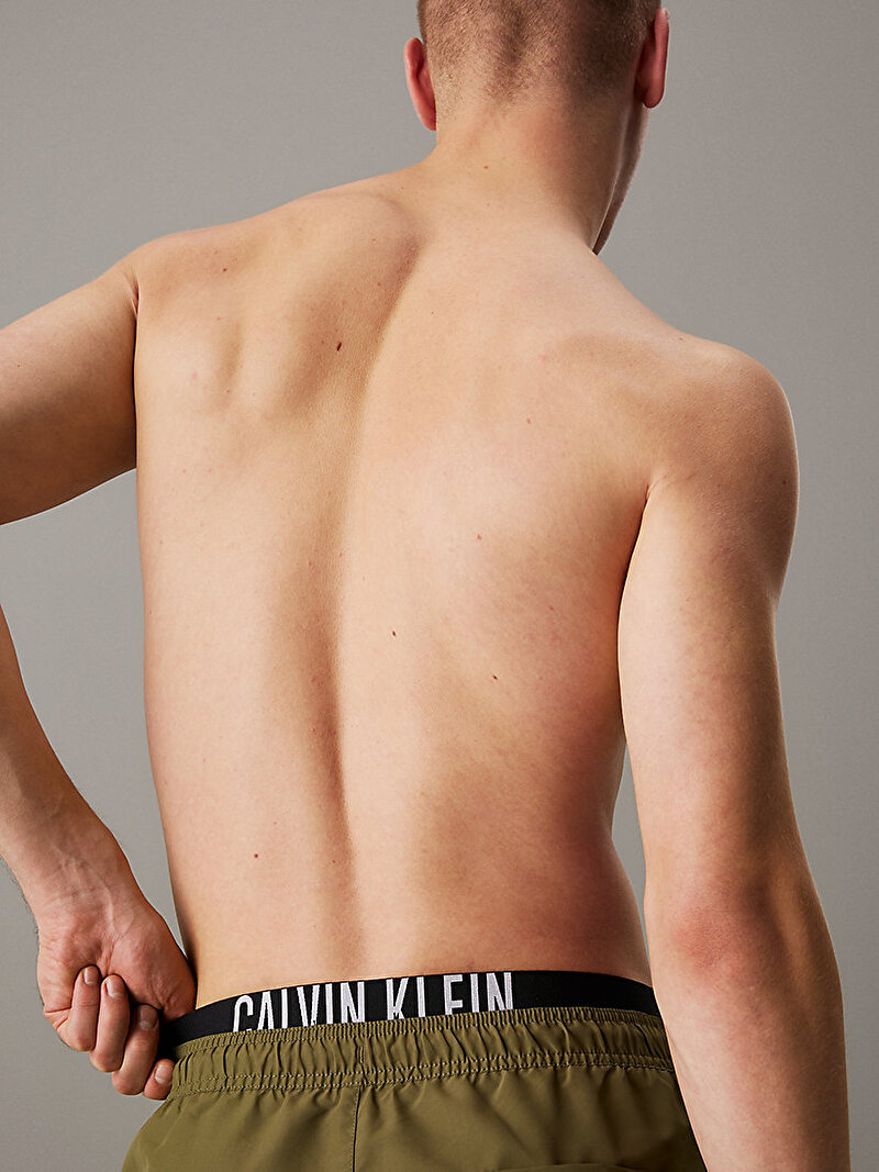 Calvin Klein Yeşil Renkli Erkek Medium Double Deniz Şortu