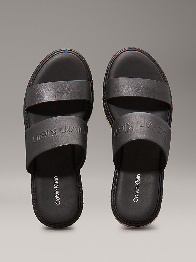 Calvin Klein Siyah Renkli Kadın Flatform Wedge Terlik