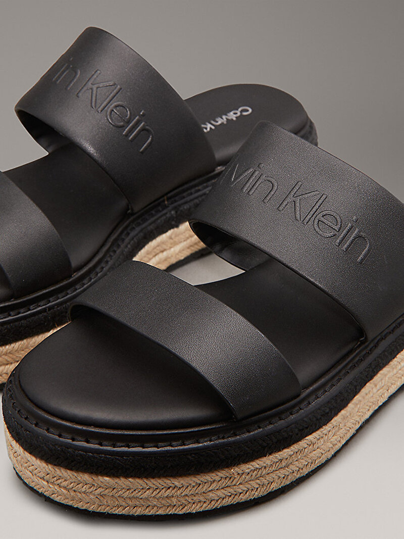 Calvin Klein Siyah Renkli Kadın Flatform Wedge Terlik