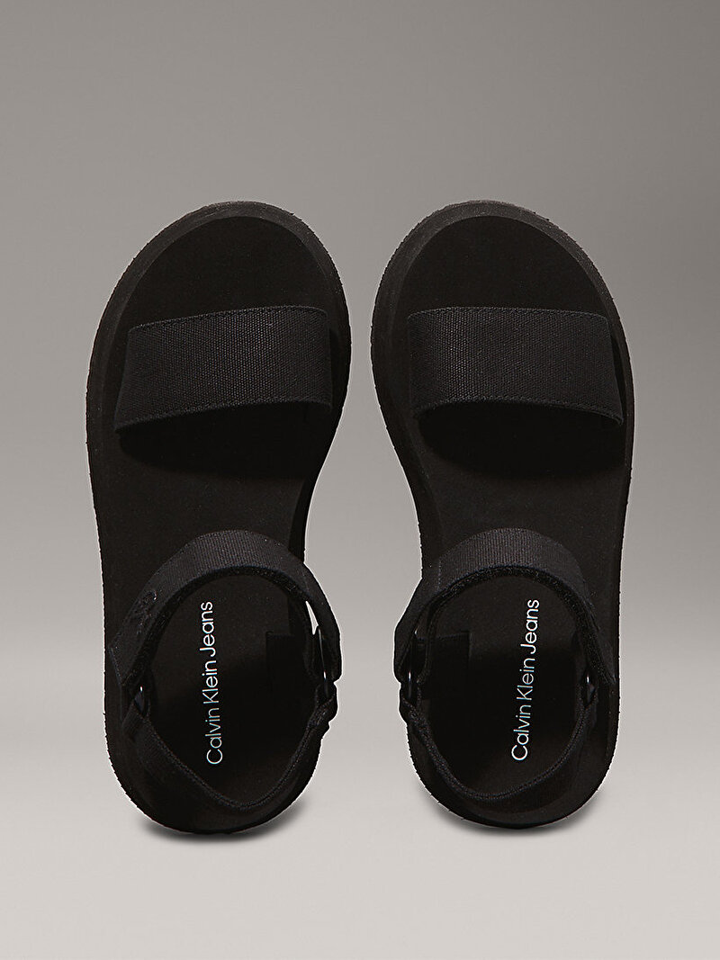 Calvin Klein Siyah Renkli Kadın Sandal Velcro Webbin Sandalet