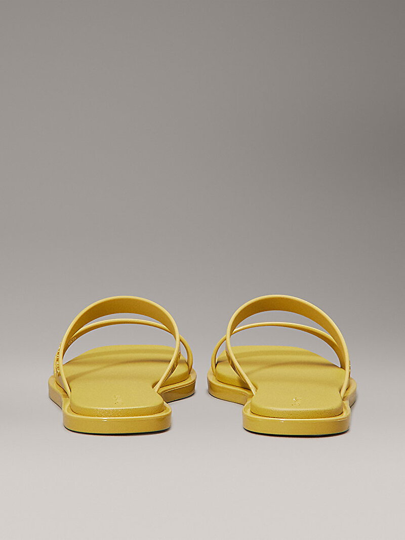 Calvin Klein Sarı Renkli Kadın Çift Bantlı Terlik