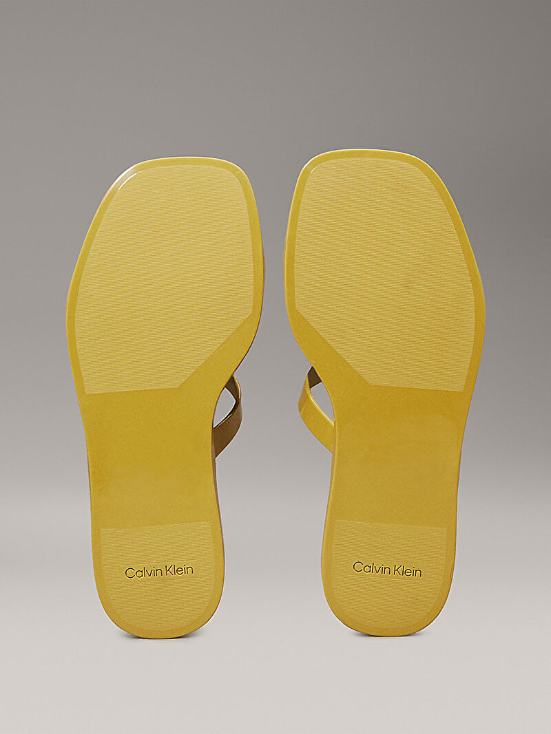 Calvin Klein Sarı Renkli Kadın Çift Bantlı Terlik