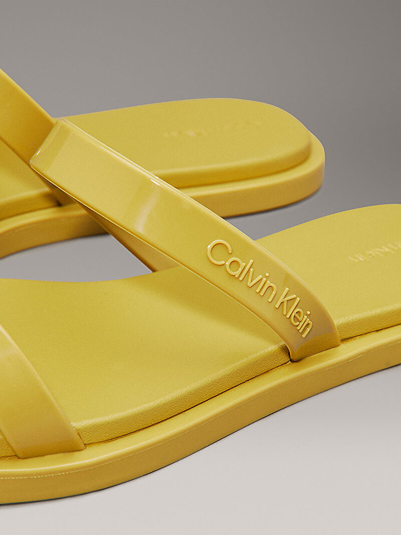 Calvin Klein Sarı Renkli Kadın Çift Bantlı Terlik