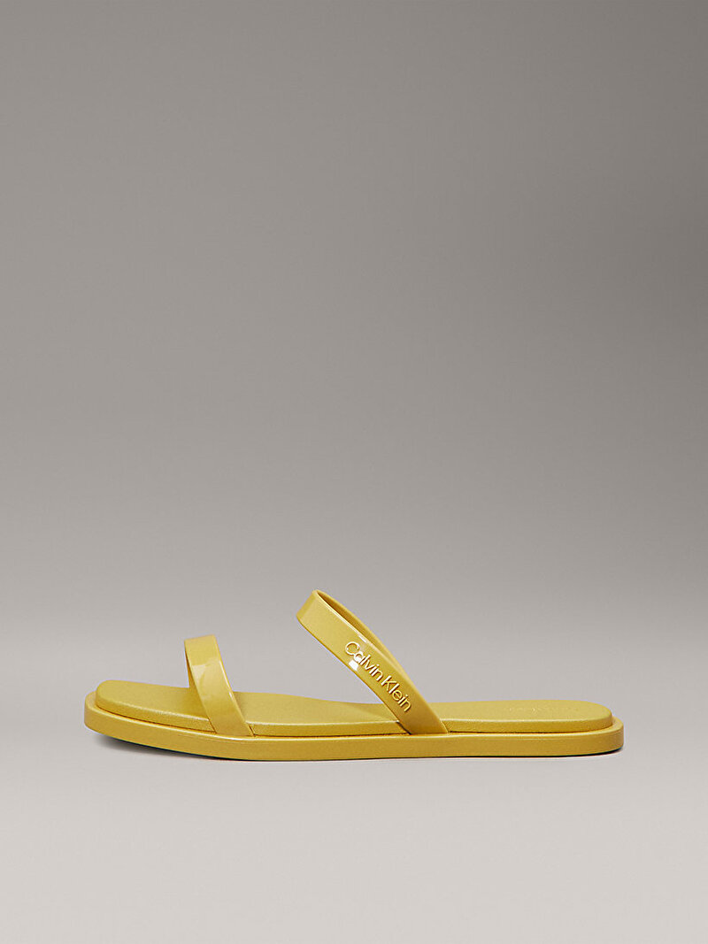 Calvin Klein Sarı Renkli Kadın Çift Bantlı Terlik