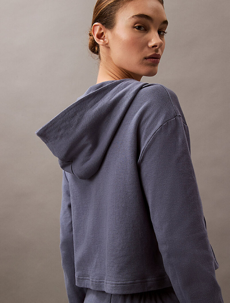 Calvin Klein Gri Renkli Kadın Full Zip Hoodie