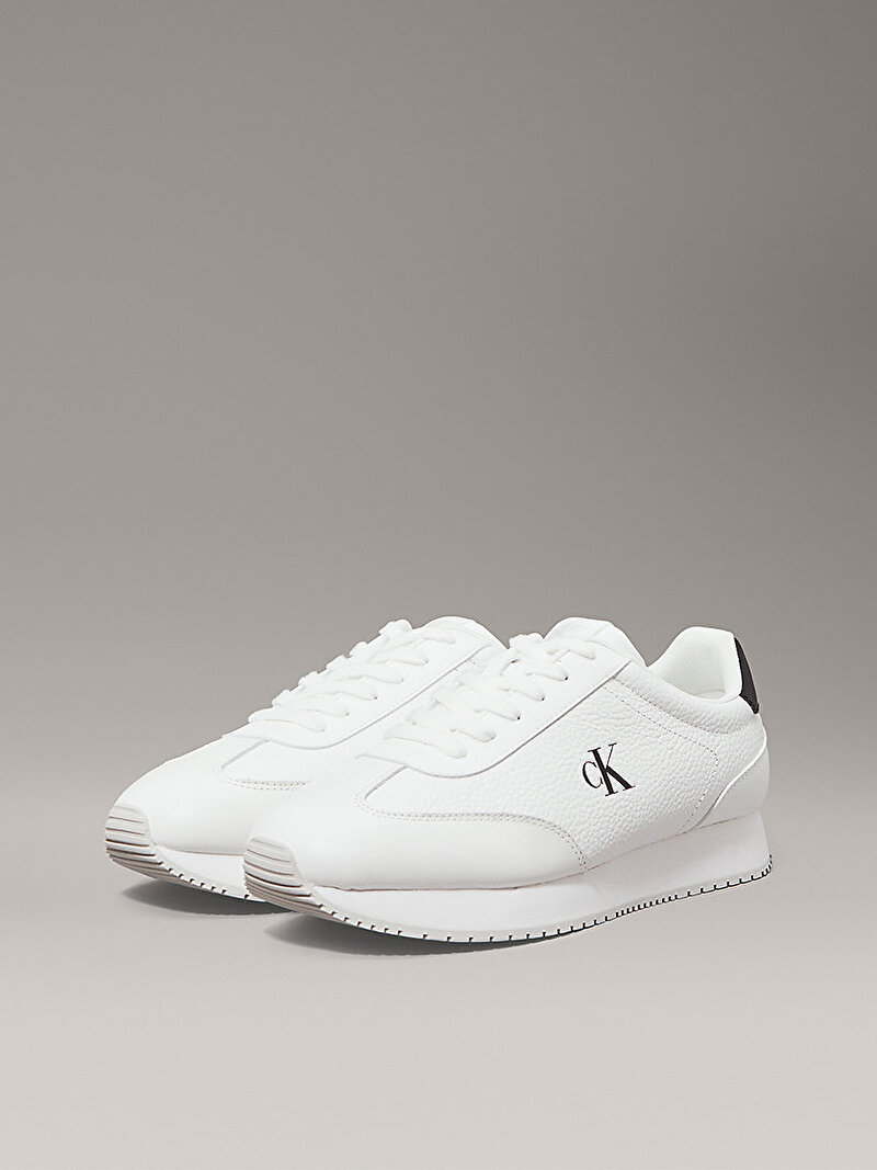 Calvin Klein Beyaz Renkli Erkek Runner Laceup Sneaker