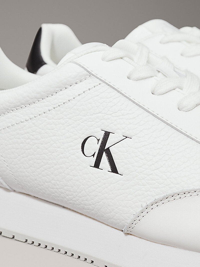 Calvin Klein Beyaz Renkli Erkek Runner Laceup Sneaker