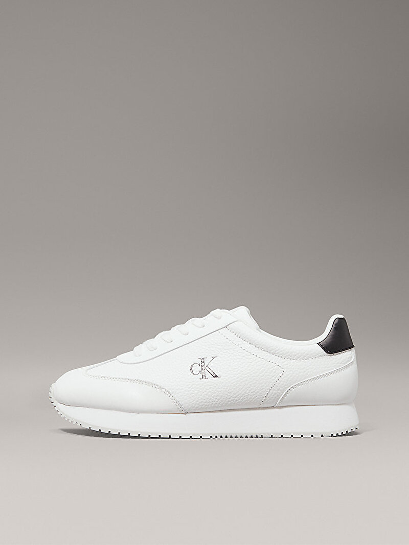 Calvin Klein Beyaz Renkli Erkek Runner Laceup Sneaker