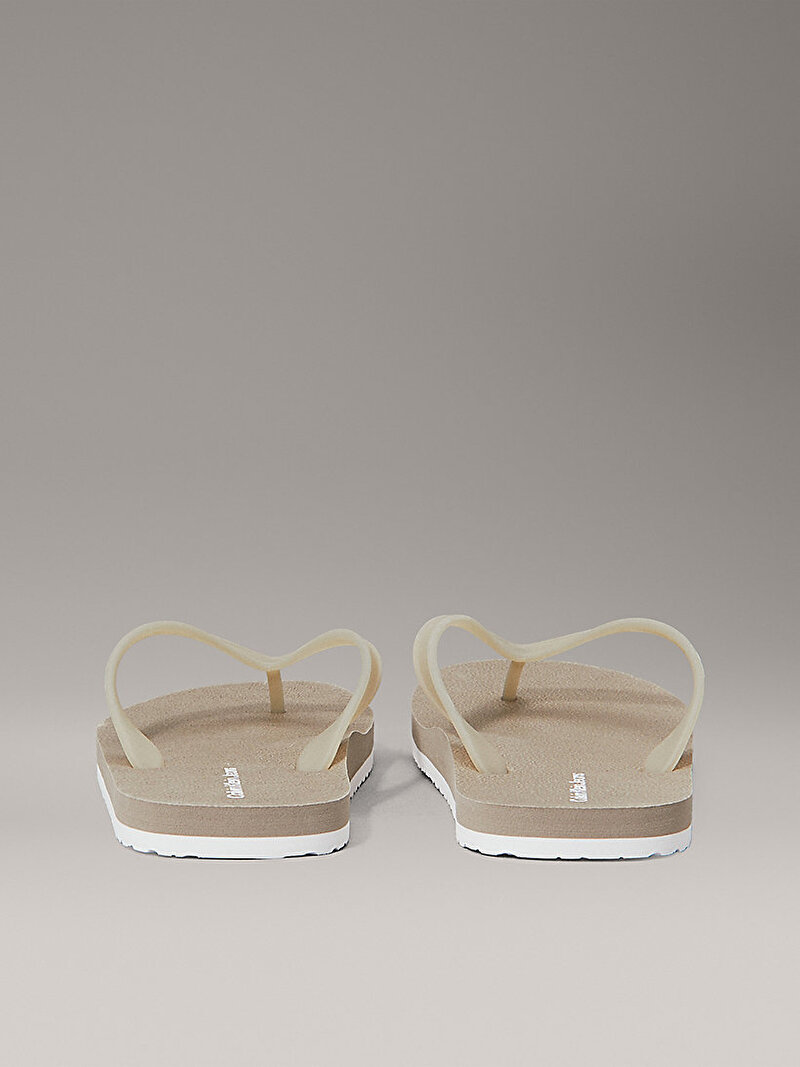 Calvin Klein Bej Renkli Erkek Plaj Terliği