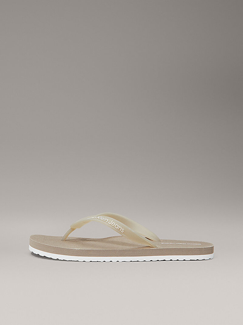 Calvin Klein Bej Renkli Erkek Plaj Terliği