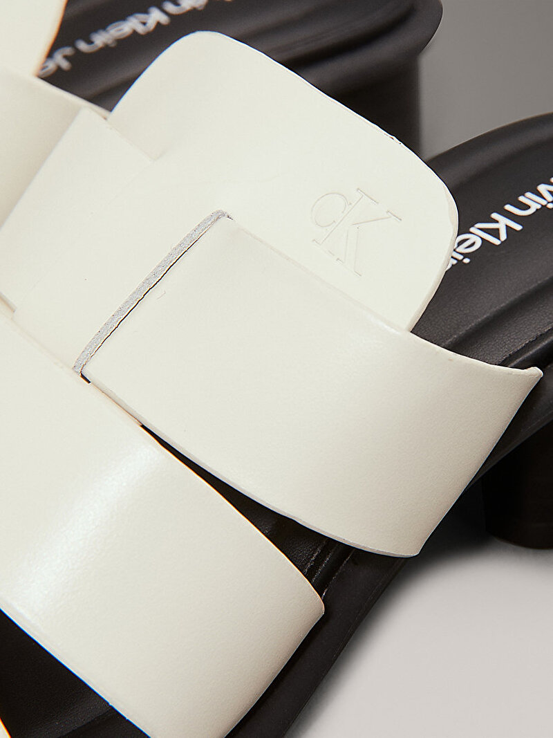 Calvin Klein Beyaz Renkli Kadın Topuklu Terlik