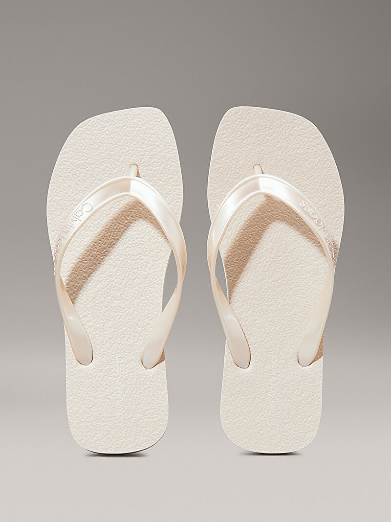 Calvin Klein Bej Renkli Kadın Plaj Terliği