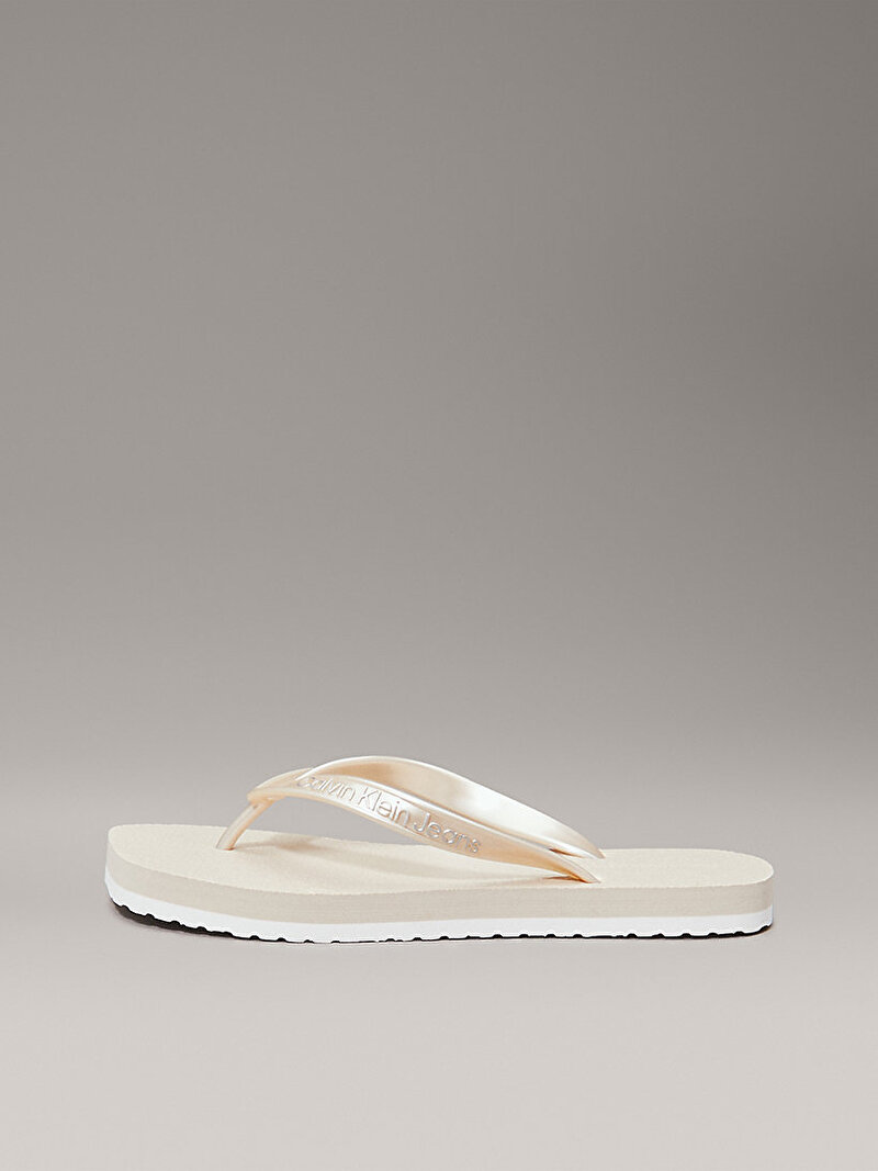 Calvin Klein Bej Renkli Kadın Plaj Terliği