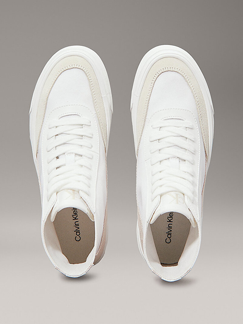 Calvin Klein Beyaz Renkli Kadın Vulcanic Flatform High Sneaker