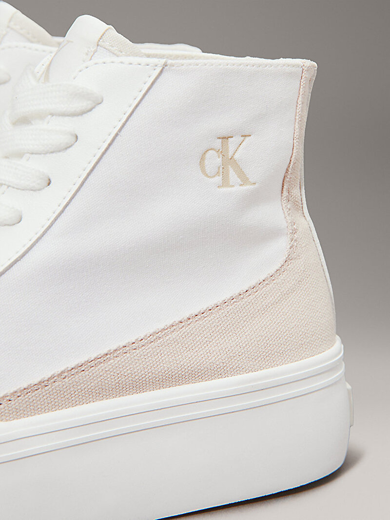 Calvin Klein Beyaz Renkli Kadın Vulcanic Flatform High Sneaker