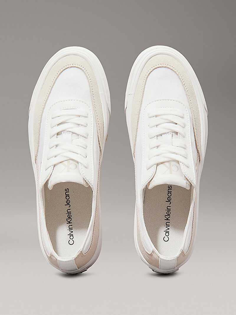Calvin Klein Beyaz Renkli Kadın Vulcanic Flatform Low Sneaker